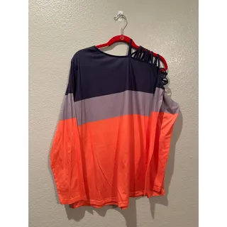 Photo of Shein Color Block Cold shoulder Top Sz XL