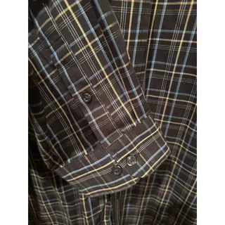 Photo of Roundtree & Yorke Navy Plaid Dress Button Down Shirt sz 3X