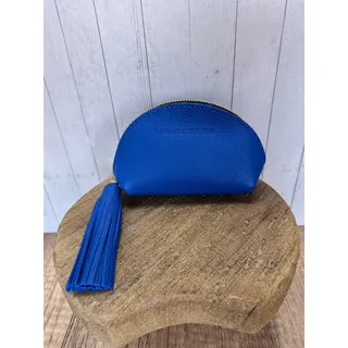 Photo of Portland Leather Taco Tassel Pouch SKYDIVE Blue Makeup Bag FAST SHIP NEW!