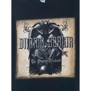 Photo of Vintage Dimmu Borgir In Sorte Diaboli T Shirt Mens XL Black Baphomet Black Metal