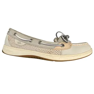 Photo of Sperry Top-Sider Boat Shoes Women Sz 8.5 Leather White/Tan