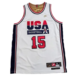 Photo of Vintage Nike Team USA Magic Johnson #15 Dream Team Jersey – Men’s XL
