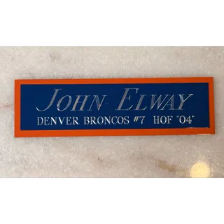 Photo of John Elway Denver Broncos #7 HOF ’04 Engraved Metal Display Plaque