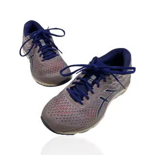 Photo of Asics Womens Gel Cumulus 21 1012A468 Pink Blue Running Shoes Lace Up Size 8