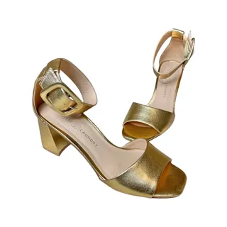 Photo of Chinese Laundry Los Angeles Block Heel, Gold Sparks Women Walking Shoes 7.5