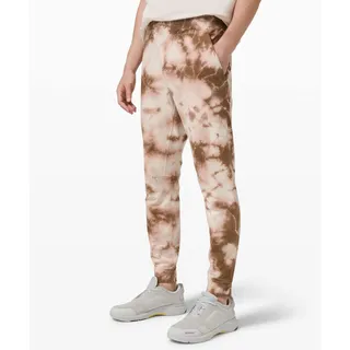 Photo of Lululemon Mens City Sweat Joggers Size S Brown Pink Tie Dye Lounge Athletic