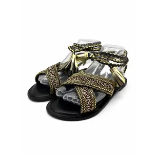 Photo of Z&L Bohemian Womens 6.5 - 7 Wrap-Around Gladiator Flat Sandals Leather Size 37 Brown Women