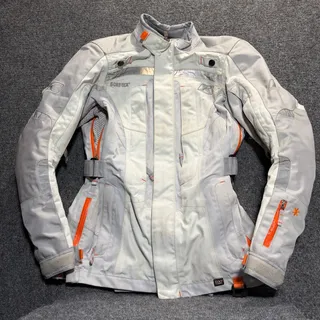 Photo of Klim Gray GoreTex Motorcycle Riding Altitude Jacket Womens Small Padded Safety