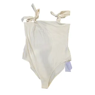 Photo of NWT mangopop Cream Tie-Strap Bodysuit - Size XXL