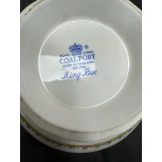 Photo of Vintage Coalport Ming Rose Lidded Sugar Bowl Bone China England Floral Gold Trim