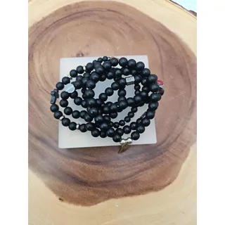 Photo of Stone Bead Bracelet Lot, Round Multicolor Fashion Jewelry (6 pc)