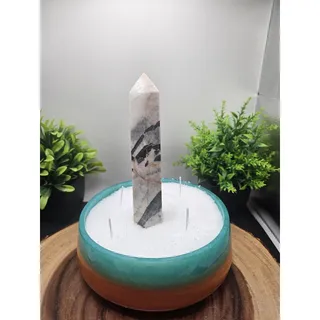 Photo of Zebra Stone resin candle