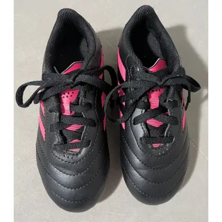Photo of Adidas Goletto VIII FG Kids Soccer Cleats Size 11K Black Pink GX6907 Firm Ground