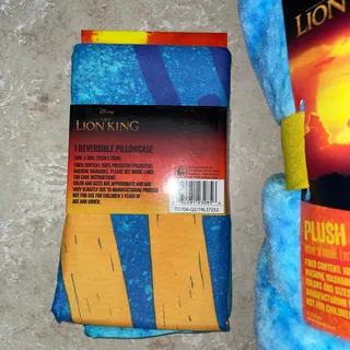 Photo of Disney Lion King Throw Blanket Mane Event & Reversible Pillowcase NEW