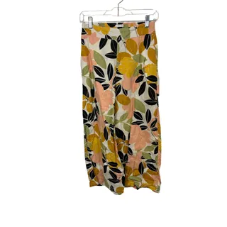 Photo of Rachel Zoe 100% Linen Tropical Floral Pants Hawaiian Coastal Vacation Small EUC