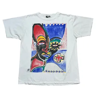 Photo of Vintage 1988 Robert Shepherd Art On You Visual Obstruction Art Tee