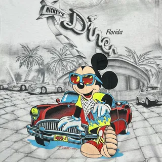 Photo of Vintage Disney Mickey Mouse Mickey’s Diner Florida AOP Tee