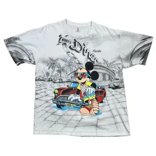 Photo of Vintage Disney Mickey Mouse Mickey’s Diner Florida AOP Tee