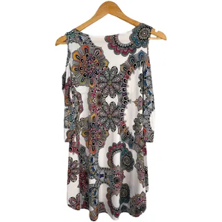 Photo of Multicolor Mandala Floral Cold‑Shoulder Boho Top