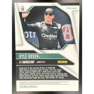 Photo of 2025 Panini Prizm NASCAR Kyle Busch #80 Silver Prizms