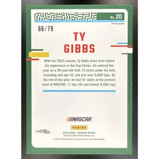 Photo of 2024 Panini Donruss Ty Gibbs #20 Optic Pink Velocity 66/79