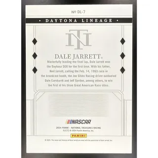 Photo of 2024 Panini National Treasures Dale Jarrett #7 Daytona Lineage 6/25
