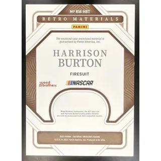 Photo of 2023 National Treasures Harrison Burton Retro Materials Firesuits Prime /10