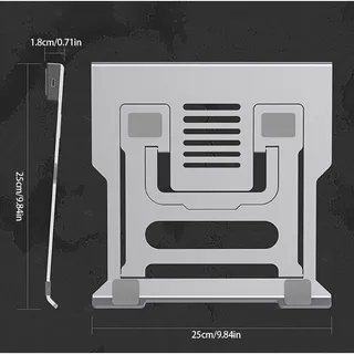 Photo of CLAKY 6-in-1 Adjustable Laptop Stand with USB Hub – Silver Gray. New/OB