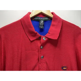 Photo of Coloursport Alexander Julian Vintage Shirt Mens L Red Short Sleeve Polo 42 44