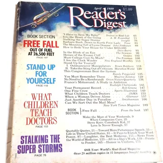 Photo of Reader's Digest April 1989 Vintage Magazine - Airplane Cover