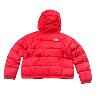 Photo of The North Face Hydrate Down Hoodie Bomber Puffer Jacket Red