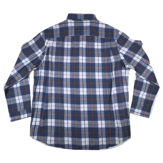 Photo of Duluth Trading Mens 2XL Free Swingin Trim Fit Blue Plaid Flannel Shirt NWT