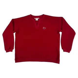 Photo of Antigua New York Athletic Club NYAC Women's L Red Fleece Split Neck Sweatshirt
