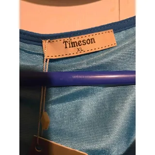 Photo of Timeson Blue Sleeveless Blouse Size XL