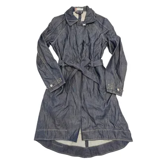 Photo of VTG NWT Levi's Engineered Jeans Large 95 Denim Trench Overcoat Belted Indigo
