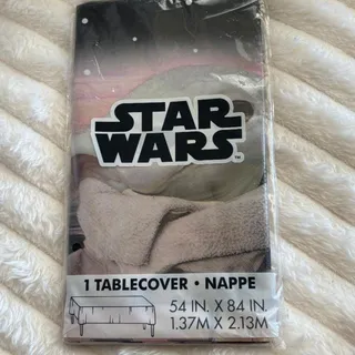 Photo of Star Wars Mandalorian birthday party Table Cover New Grogu
