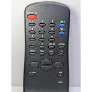 Photo of Magnavox NA383 Digital TV Tuner Converter Box Remote Control Black Battery Cover
