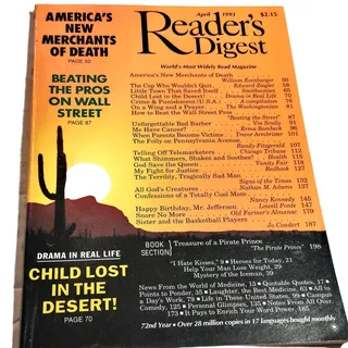 Photo of Reader's Digest April 1993 Magazine - Vintage Collectible Back Issue