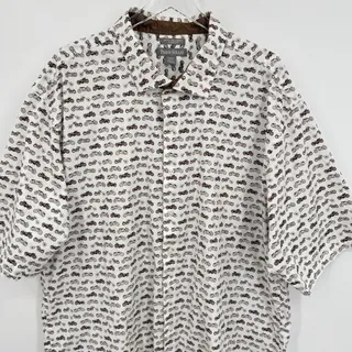 Photo of Paulo Solari shirt 4XLT modern fit performance button front motorcycle print 