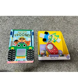 Photo of Toddler Activity Bundle Get Set Vroom Book + Infantino Busy Keys Toy 6M+ NIB