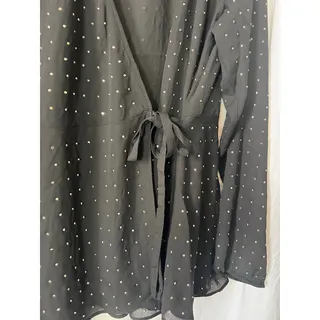 Photo of City Chic Women's Bling Flirt Wrap Blouse Size 14 (xs) Long Sleeve NWT