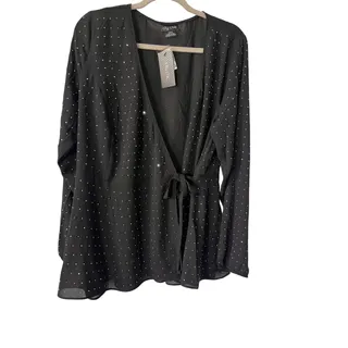Photo of City Chic Women's Bling Flirt Wrap Blouse Size 14 (xs) Long Sleeve NWT