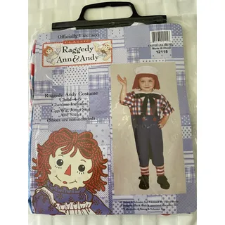 Photo of BOYS RAG RAGGEDY ANDY DOLL HALLOWEEN COSTUME DRESS 4-6 12115 NEW