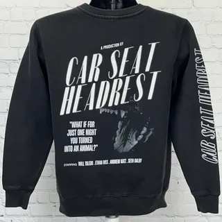 Photo of Car Seat Headrest Crows Sweatshirt Black Crewneck S Small Indie Rock Band Merch