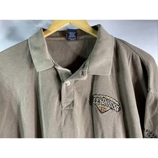 Photo of Harley-Davidson North Texas Carrollton Polo Shirt Beige Mens L 48