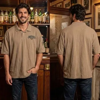 Photo of Harley-Davidson North Texas Carrollton Polo Shirt Beige Mens L 48