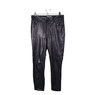 Photo of Abercrombie & Fitch Vegan Leather High Rise Skinny Pants 10L Black Edgy Baddie