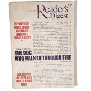 Photo of Reader's Digest April 1982 Vintage Magazine Back Issue - Very Good