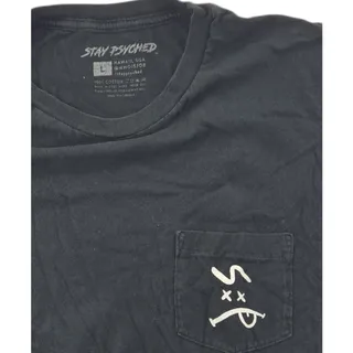 Photo of Stay Psyched | Black T-shirt with Fun/Funny graphics | Size Large