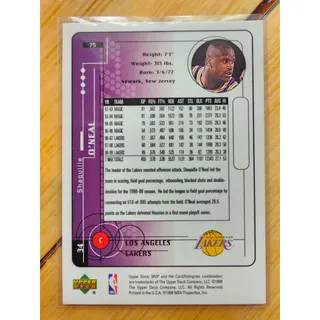 Photo of Shaquille O'Neal 1999-2000 Upper Deck MVP #75 - Los Angeles Lakers - NBA